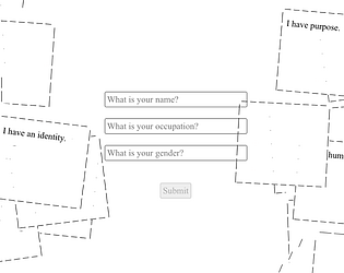 A scroll parallax interaction modal on top of three photos